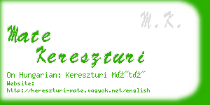 mate kereszturi business card